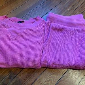 J. Crew waffle knit matching set